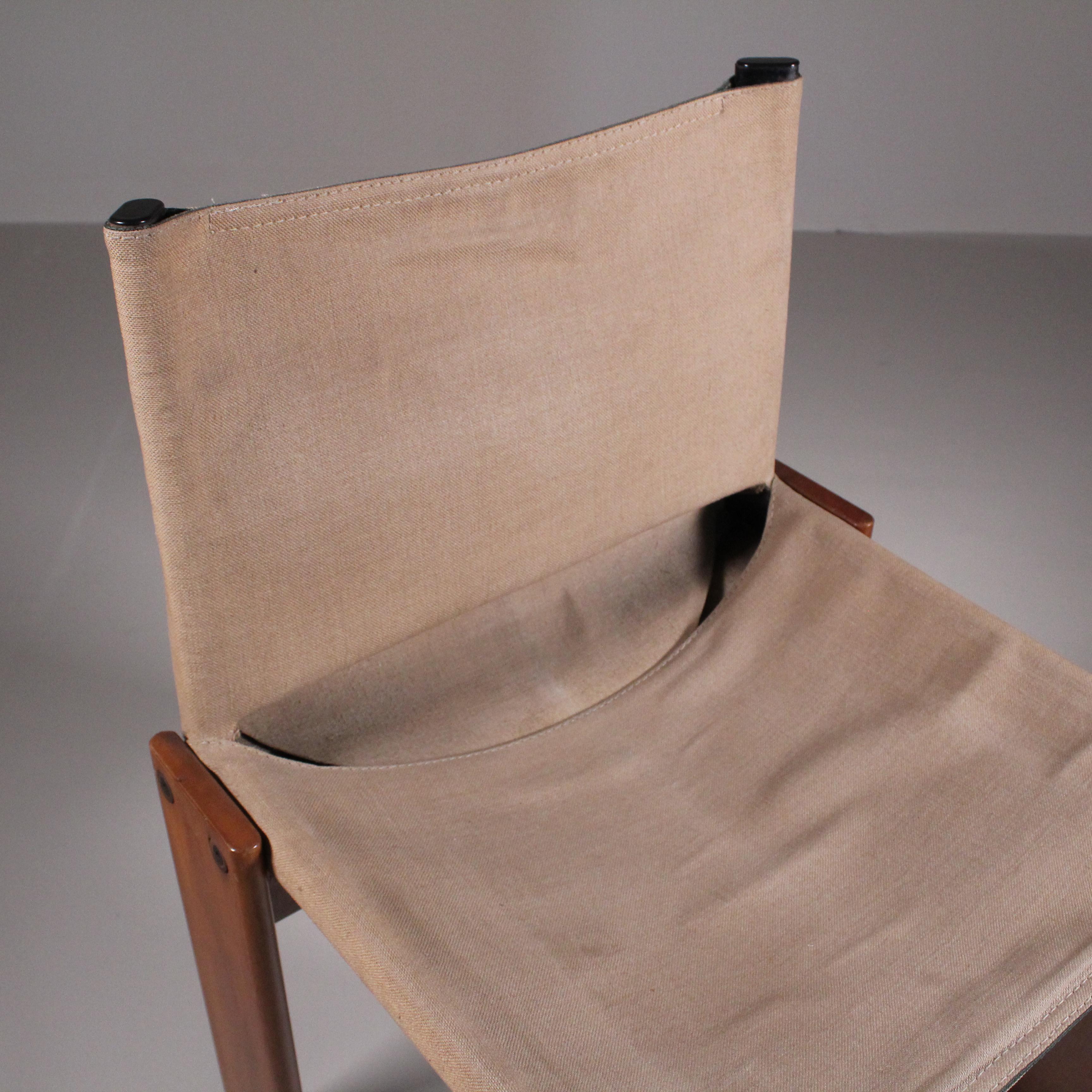 Modern set of 4 Monk chair, Afra & Tobia Scarpa, Molteni 