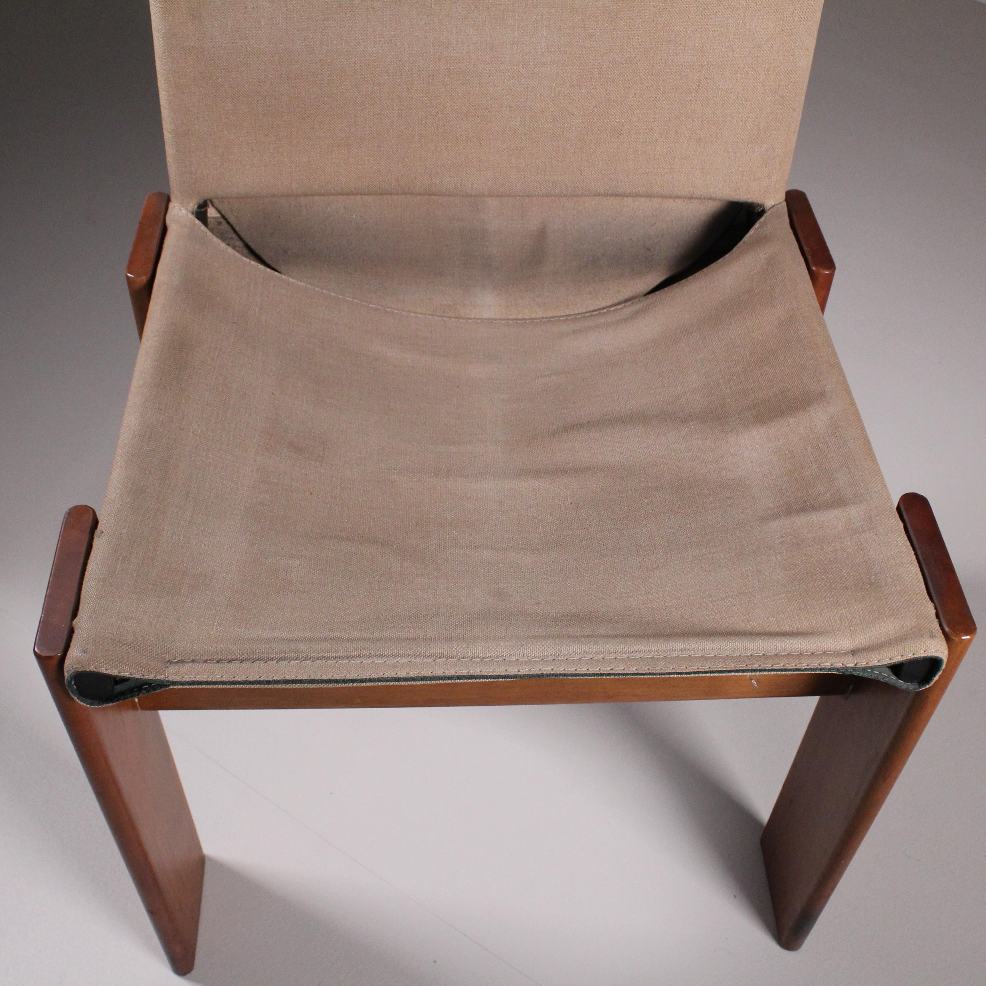 Italian set of 4 Monk chair, Afra & Tobia Scarpa, Molteni  For Sale