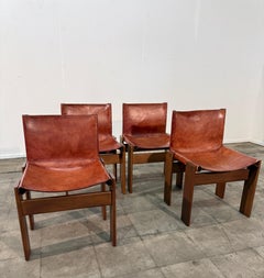 Set of 4 “Monk” Chairs by Afra & Tobia Scarpa, Italy, 1973