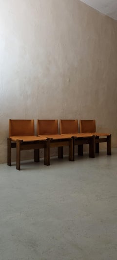 Set of 4 Monk chairs designed by Afra and Tobia Scarpa for Molteni 1974