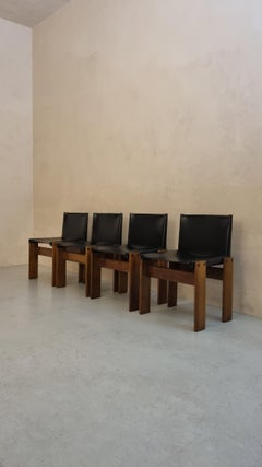Set of 4 Monk chairs designed by Afra and Tobia Scarpa for Molteni 1974