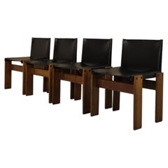 Set of 4 Monk chairs designed by Afra and Tobia Scarpa for Molteni 1974