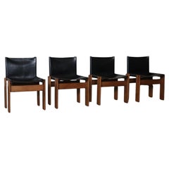 Set Of 4 Monk Dining Chairs By Afra And Tobia Scarpa For Molteni Italy 1974