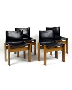 Set of 4 Monk Dining Chairs by Afra & Tobia Scarpa for Molteni, 1970s