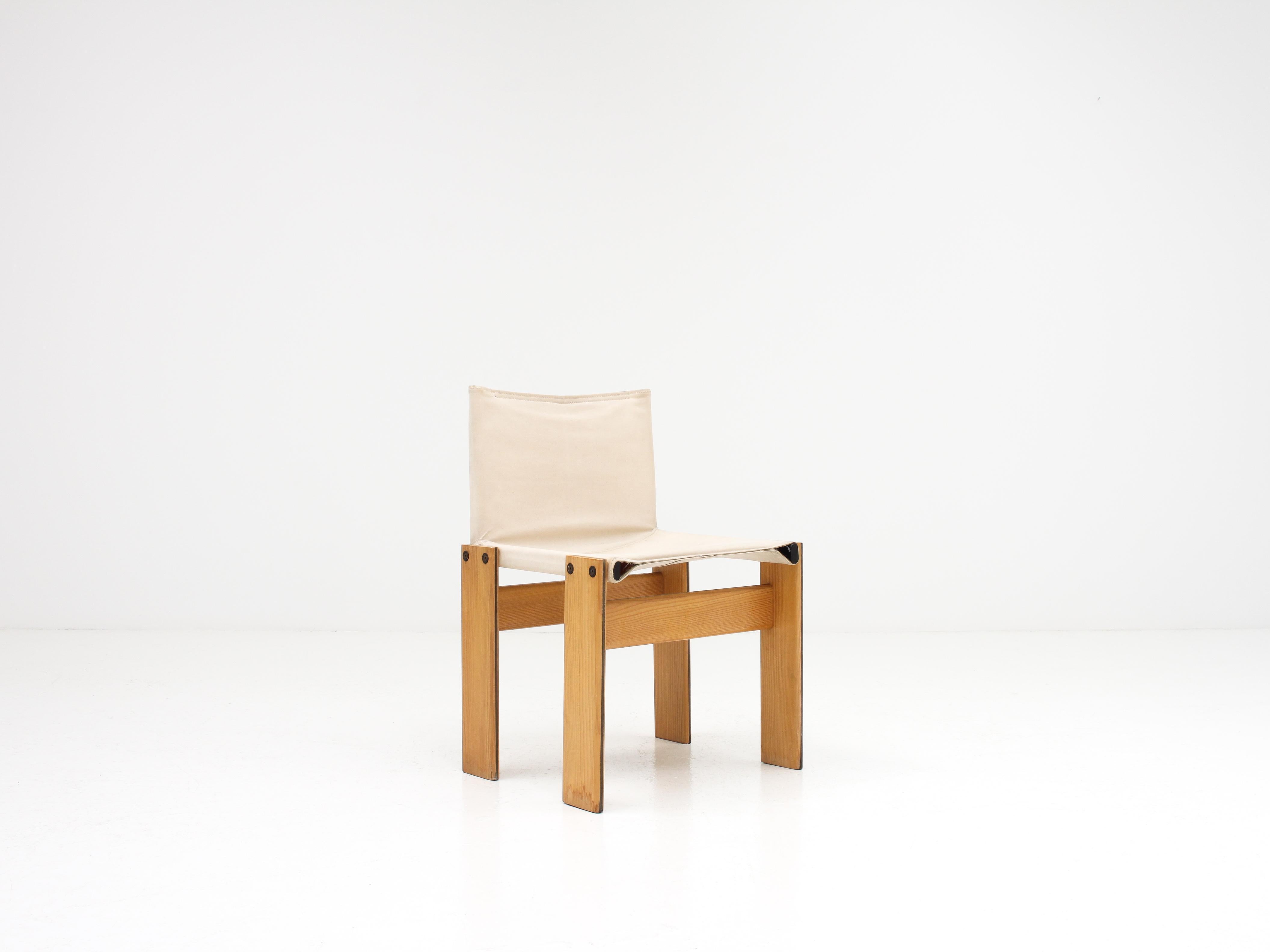 Set of 4 'Monk' Dining Chairs by Afra & Tobia Scarpa for Molteni, Italy, 1974 5