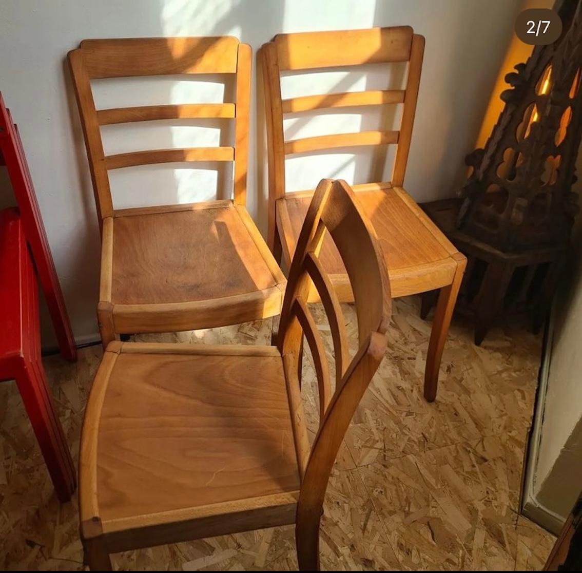 Mid-Century moderno set di 4 sedie monoblocco in vendita