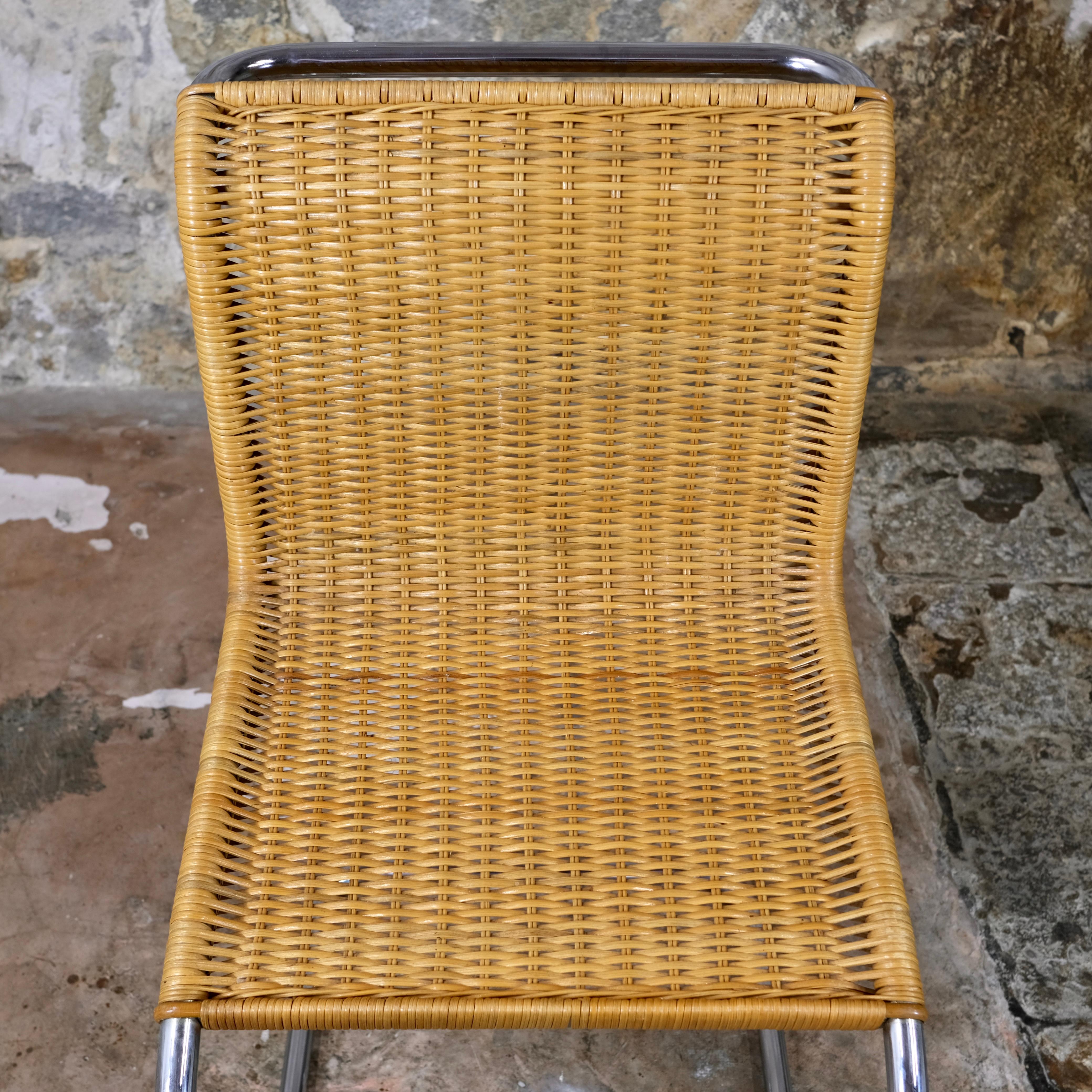 Set of 4 MR10 wicker chairs by Mies Van Der Rohe, Knoll, 1970s 4