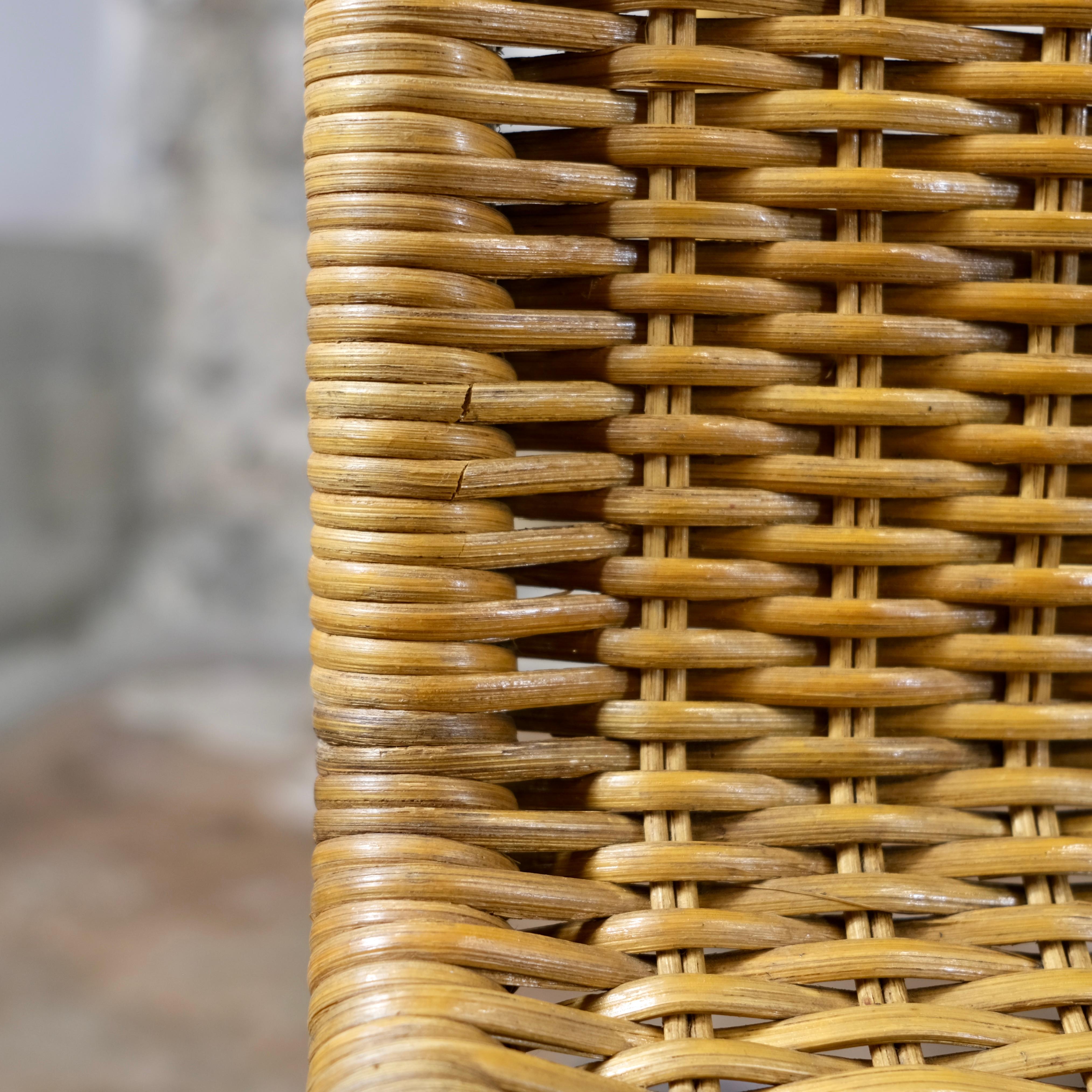 Set of 4 MR10 wicker chairs by Mies Van Der Rohe, Knoll, 1970s 12
