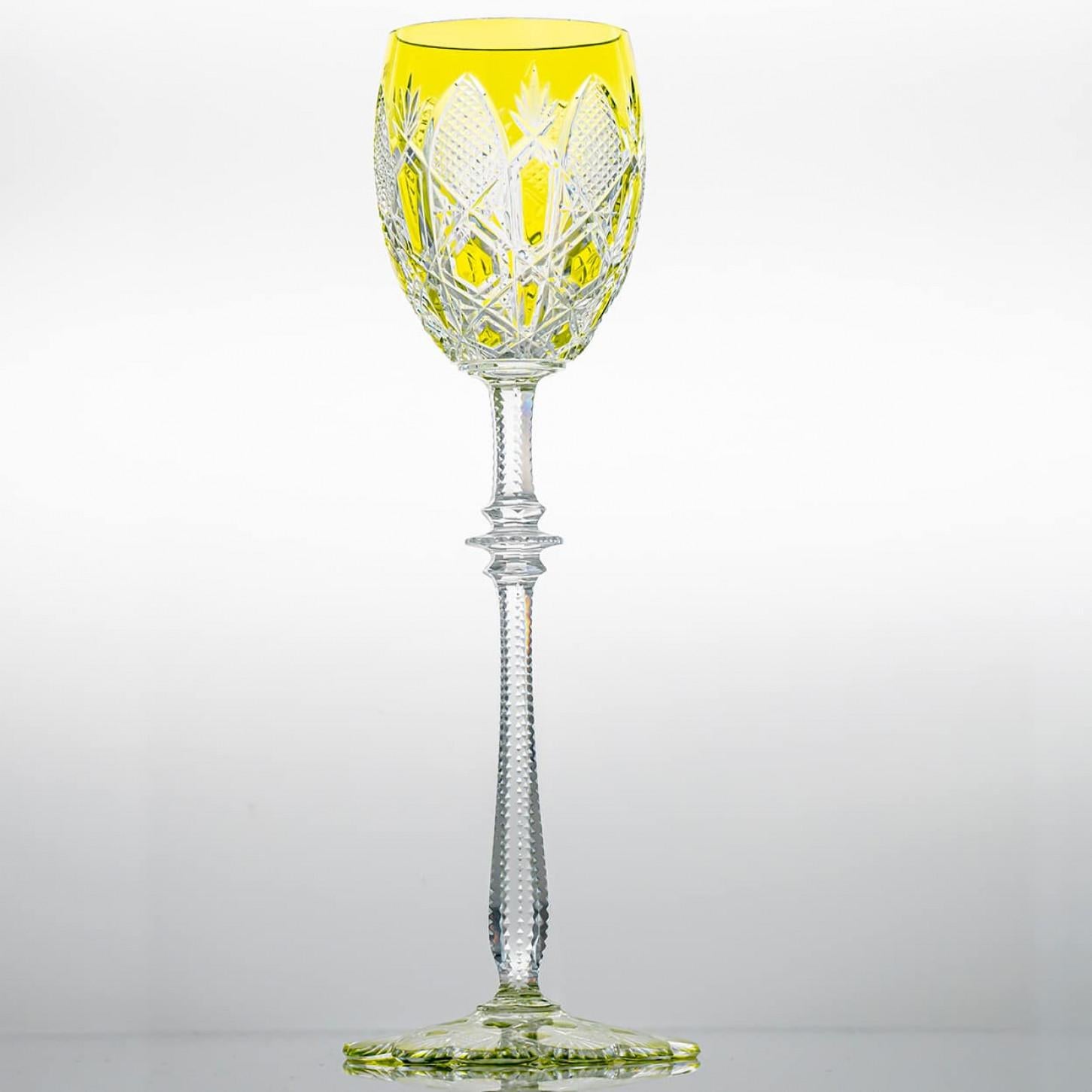 Set of 4 Multicolor Baccarat Crystal Tsar Glasses, France im Angebot 3