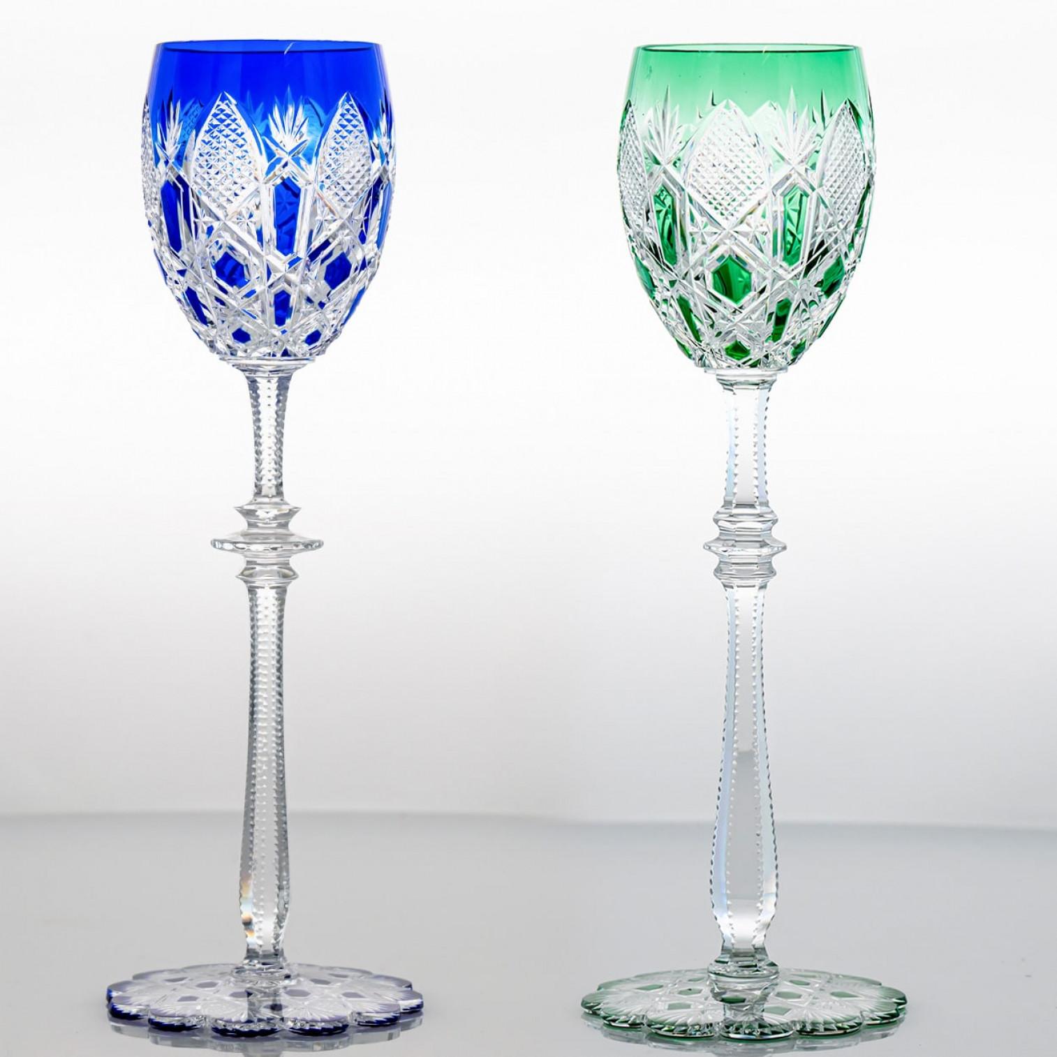 Set of 4 Multicolor Baccarat Crystal Tsar Glasses, France im Angebot 4