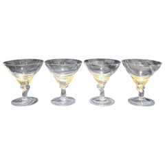 Set of 4 Murano Glass Desert Coupes or Champagne Flutes