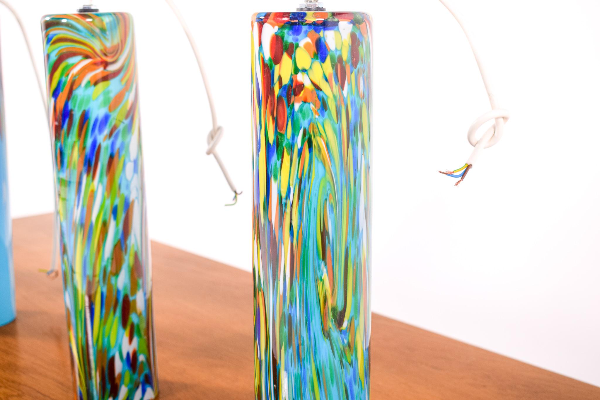Set of 4 Murano Glass Pendant Light, Italian 3