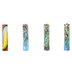 Set of 4 Murano Glass Pendant Light, Italian