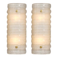 set of 4 Murano Glass “Scavo” Sconces