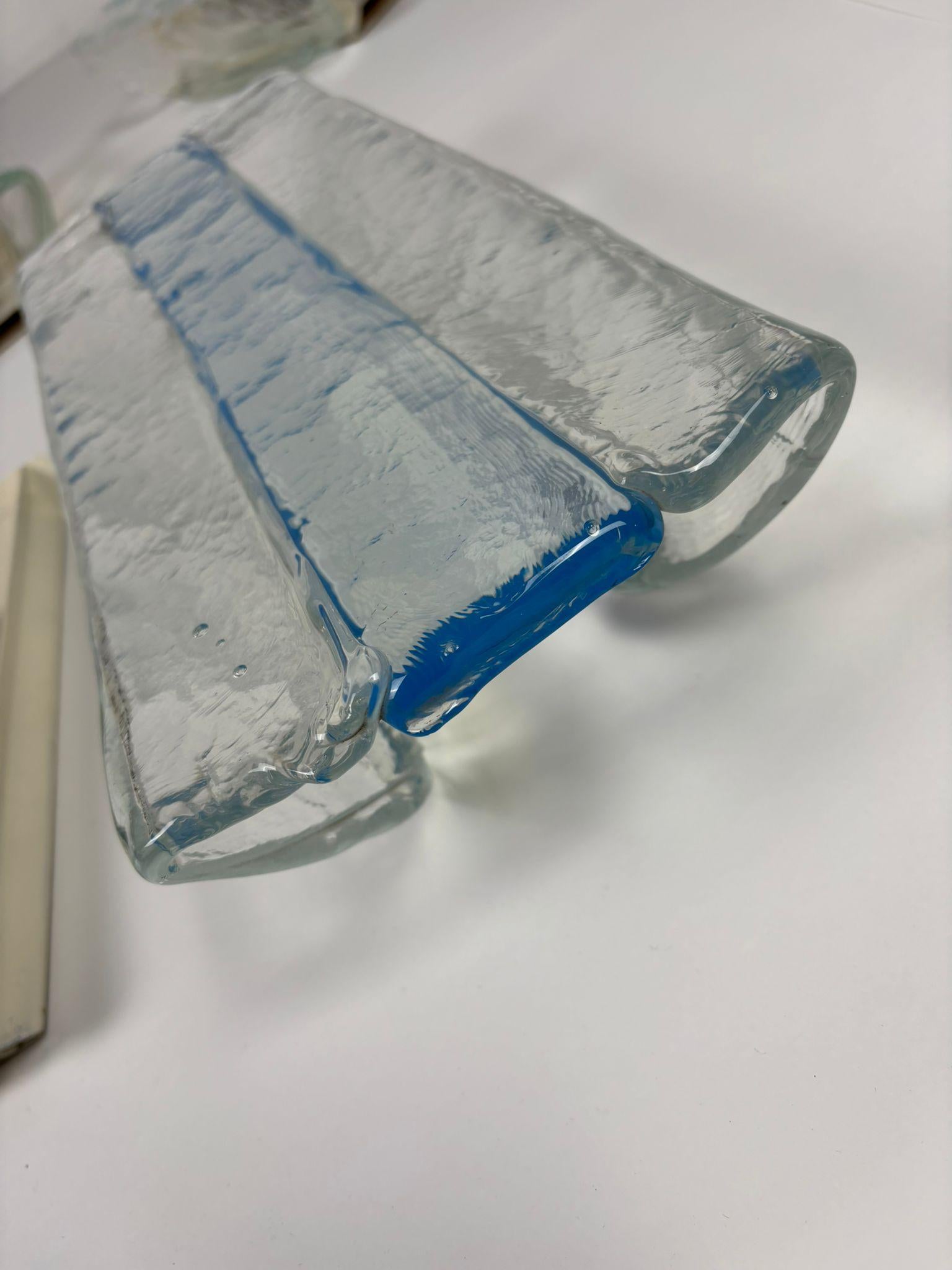 Set of 4 Murano Glass Wall Lamps – Designer Carlo Nason for Mazzega (1970) im Angebot 4