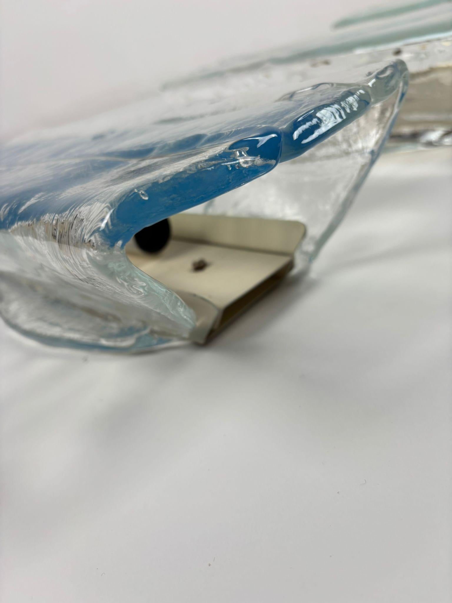 Set of 4 Murano Glass Wall Lamps – Designer Carlo Nason for Mazzega (1970) im Angebot 1