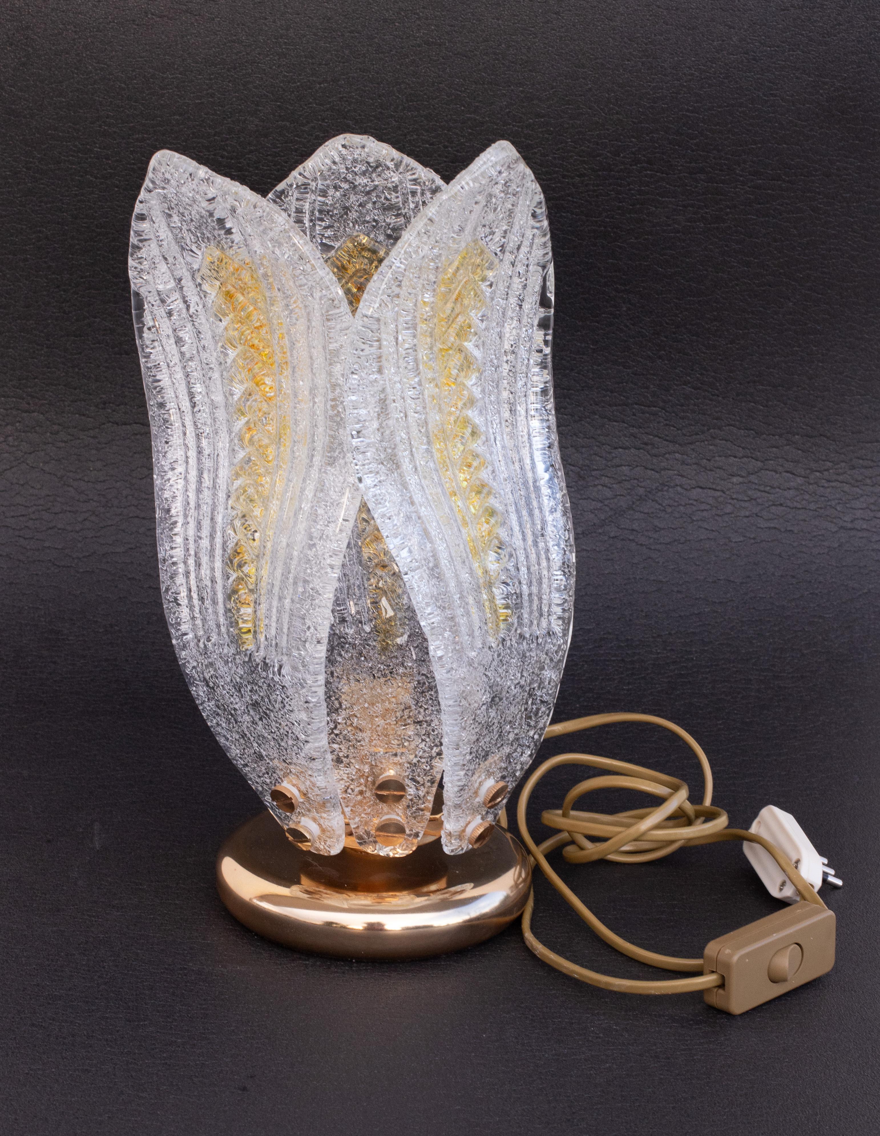 Set of 4 Murano Wall Light and Table lamps (3+1) , 1980s For Sale 3
