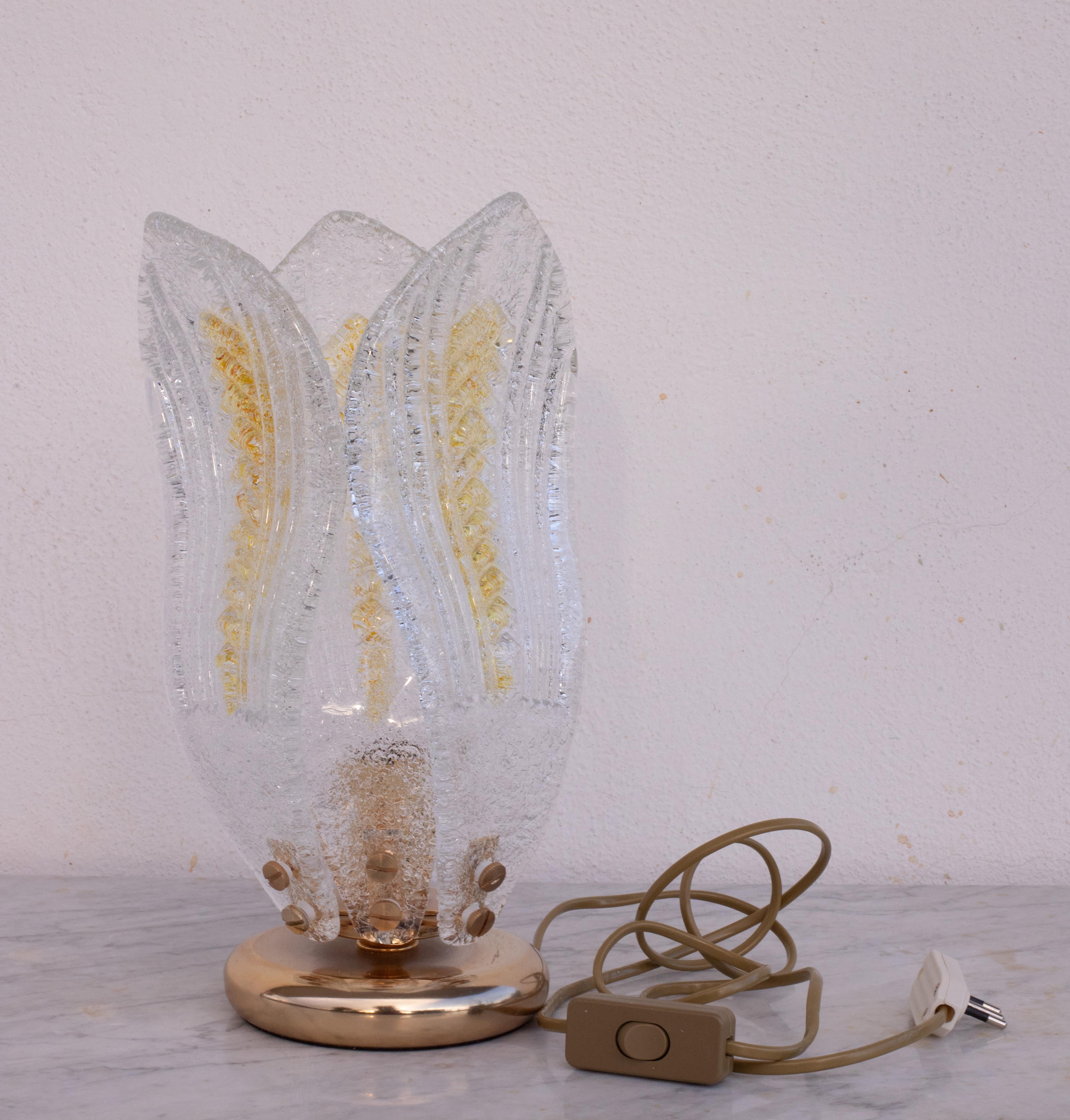 Set of 4 Murano Wall Light and Table lamps (3+1) , 1980s For Sale 4