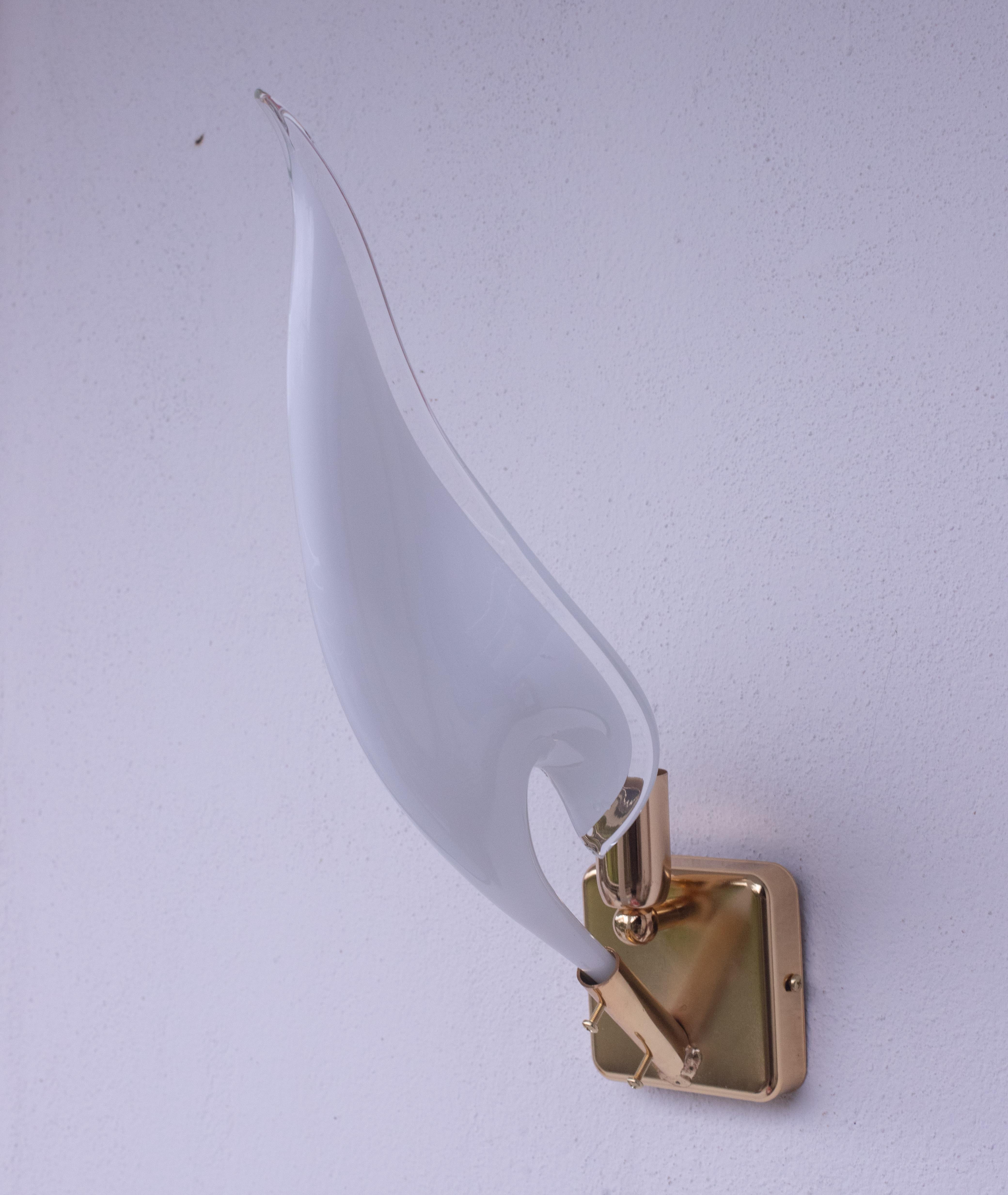 Set of 4 Murano Wall Light by Franco Luce, 1970s For Sale 3