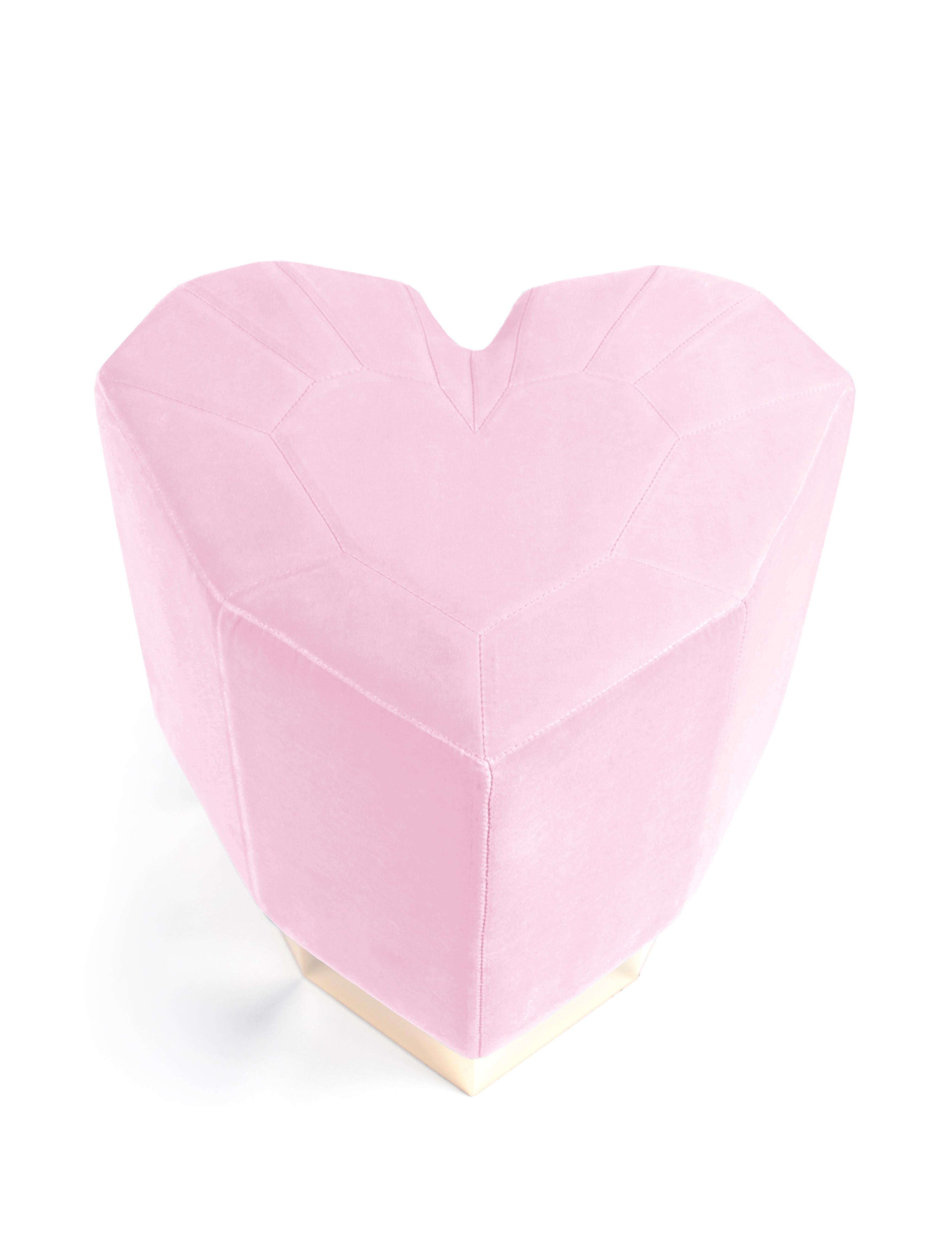 Set aus 4 senffarbenen Queen Heart-Hockern von Royal Stranger im Angebot 10