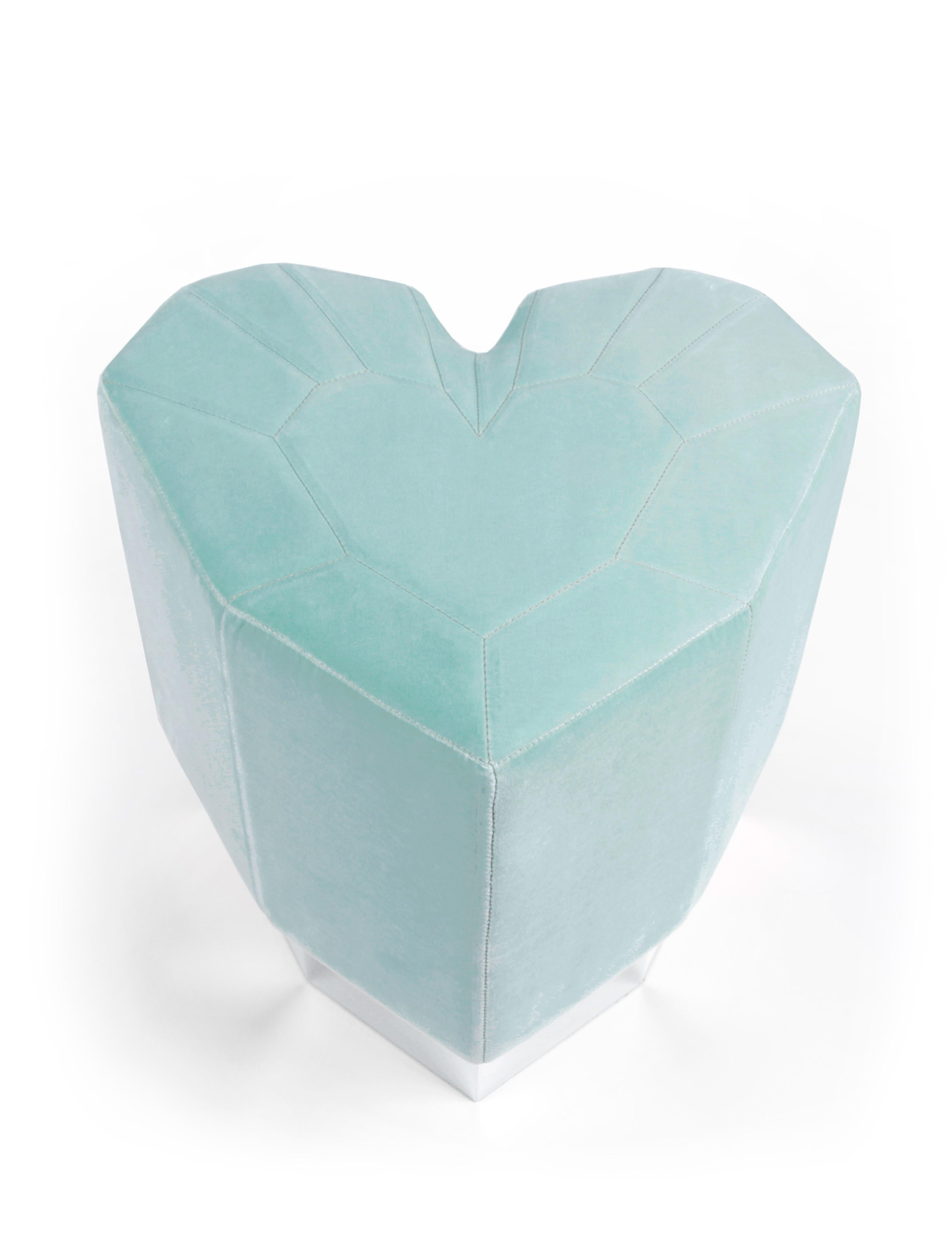 Set aus 4 senffarbenen Queen Heart-Hockern von Royal Stranger im Angebot 12