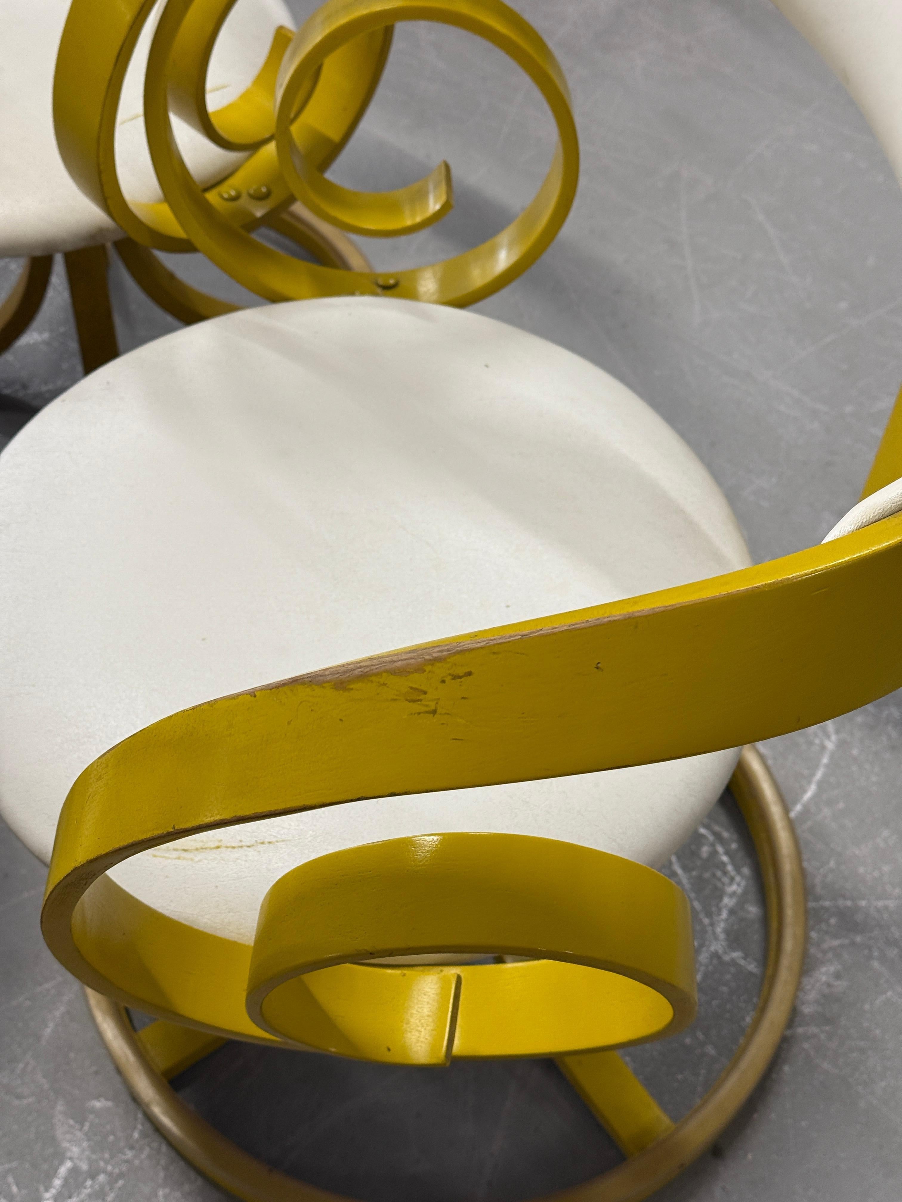 Ensemble de 4 fauteuils jaune moutarde George Mulhauser pour Plycraft Sultana en vente 1