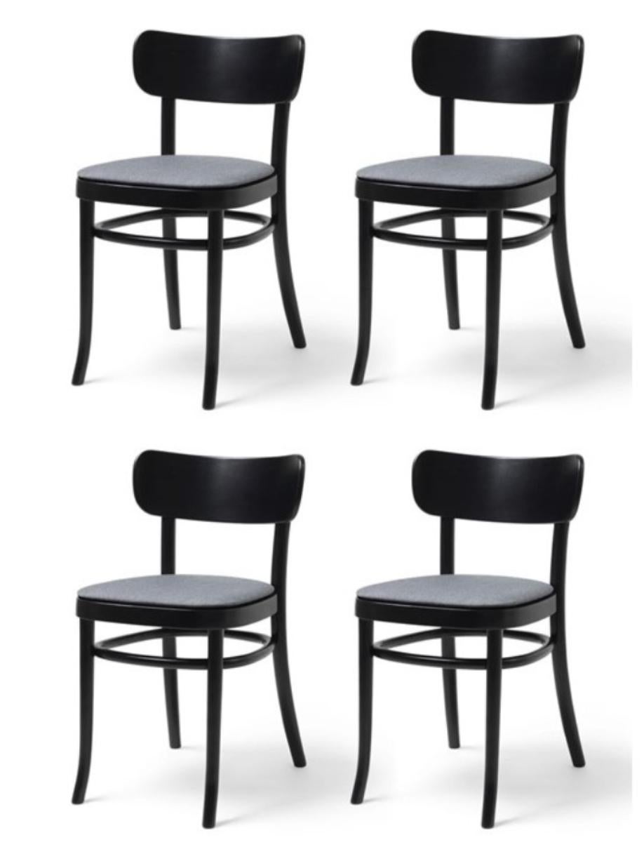 Set of 4 MZO chairs by Mazo Design.
Dimensions: W 46 x D 50 x H 75 cm.
Materials: beech.

This iconic chair played a leading role in one of the fairy tales of Danish furniture design. However – more curiously – it is also on display at The
