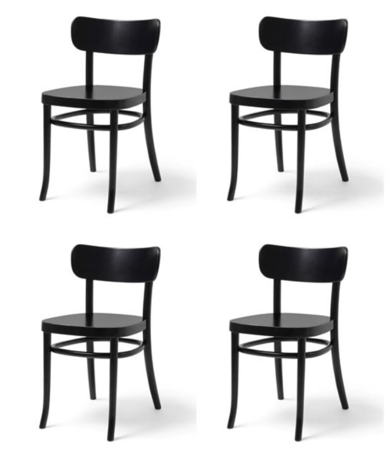 Set of 4 MZO Chairs by Mazo Design
Dimensions: W 46 x D 50 x H 75 cm
Materials: Beech.

This iconic chair played a leading role in one of the fairy tales of Danish furniture design. However – more curiously – it is also on display at The Workers