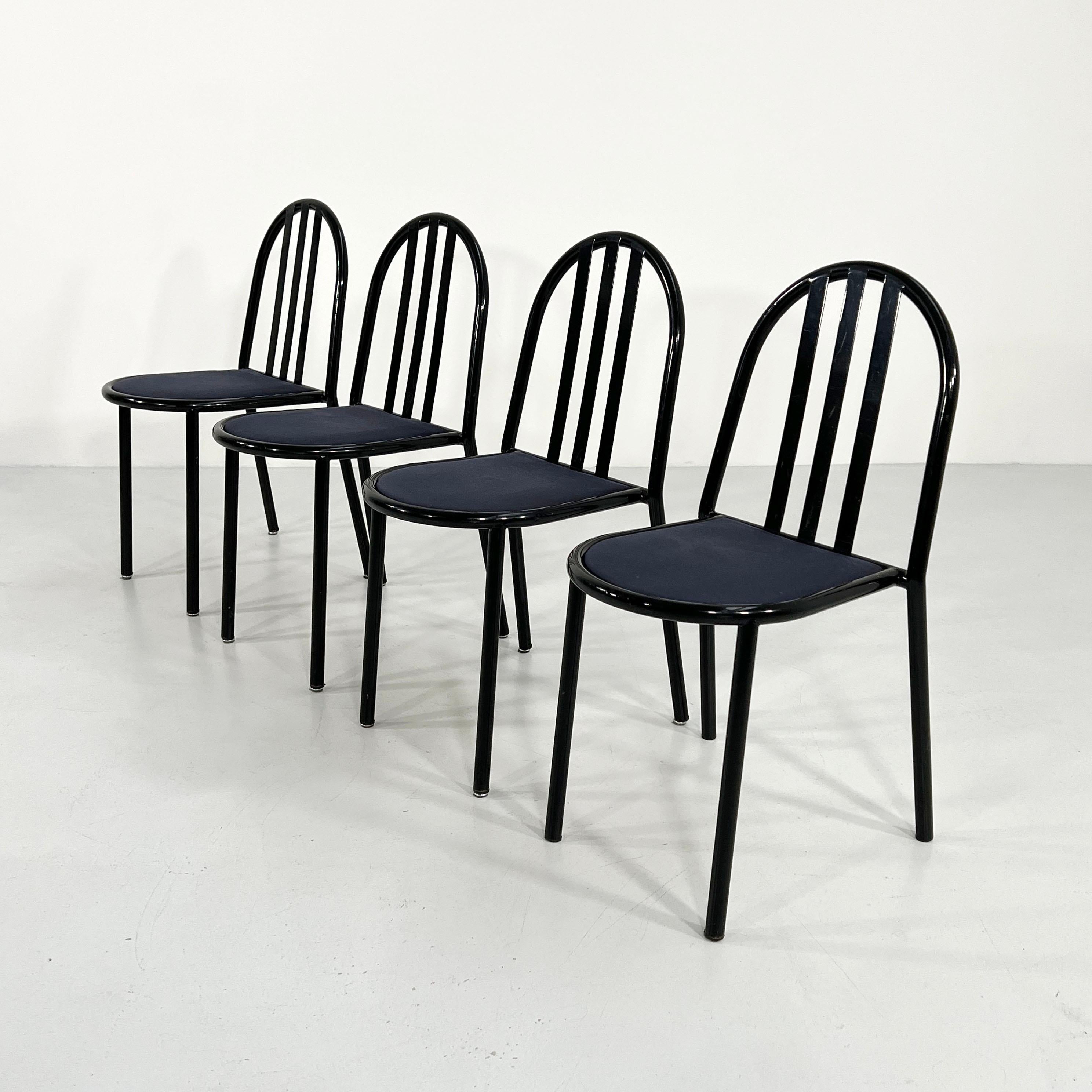 Set of 4 N. 222 Fabric Chairs by Robert Mallet-Stevens for Pallucco, 1980s In Good Condition In Ixelles, Bruxelles