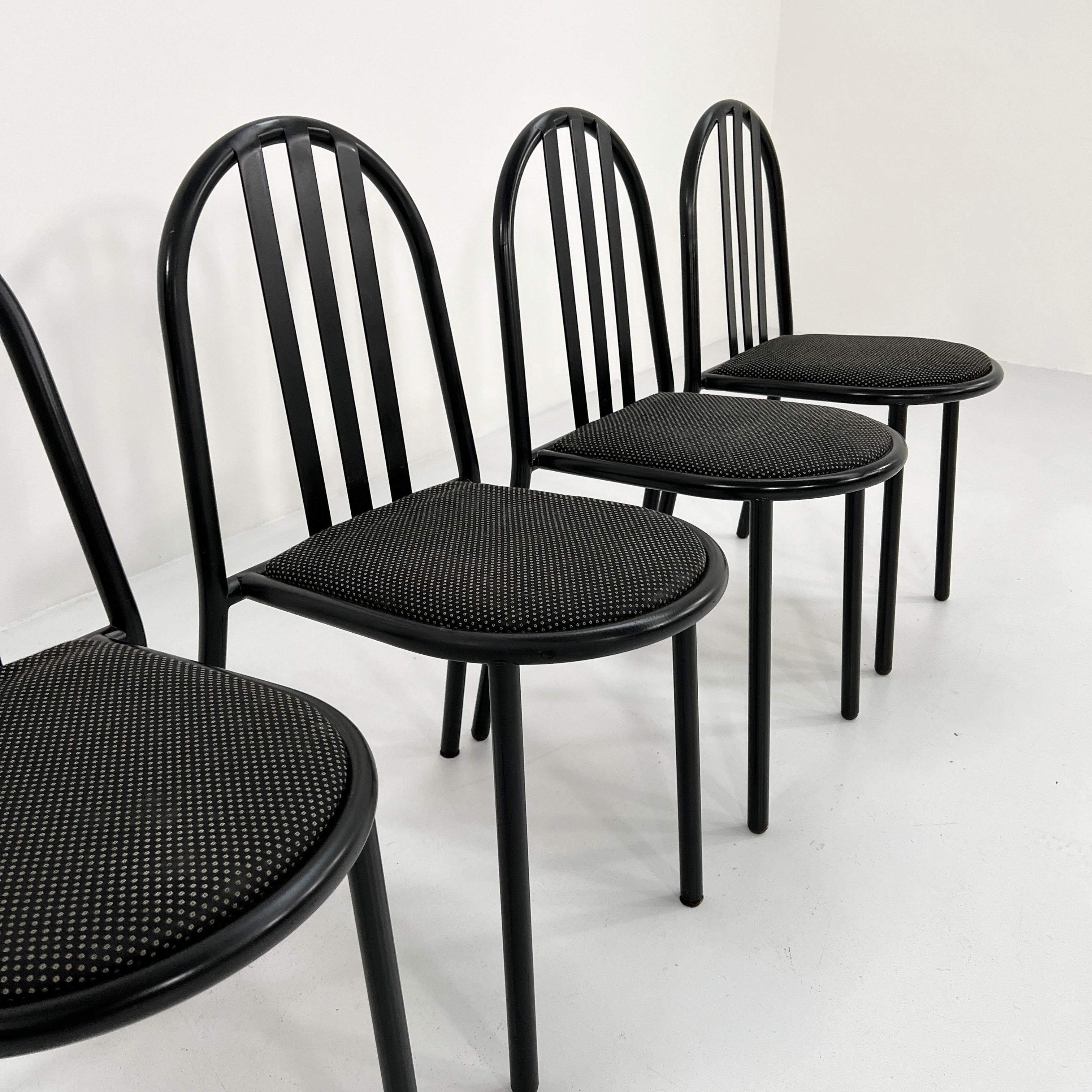Late 20th Century Set of 4 N. 222 Fabric Chairs by Robert Mallet-Stevens for Pallucco, 1980s