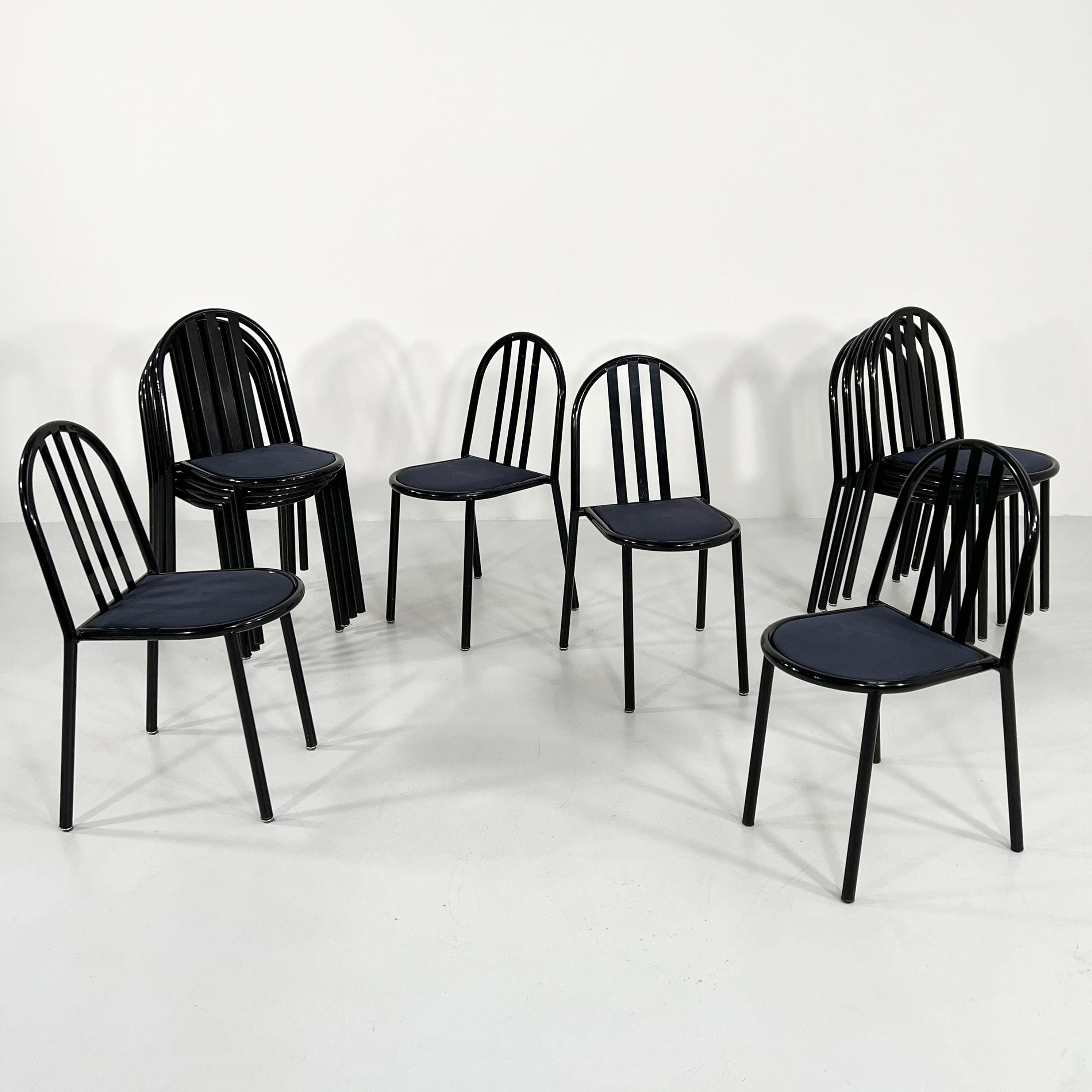 Set of 4 N. 222 Fabric Chairs by Robert Mallet-Stevens for Pallucco, 1980s 3