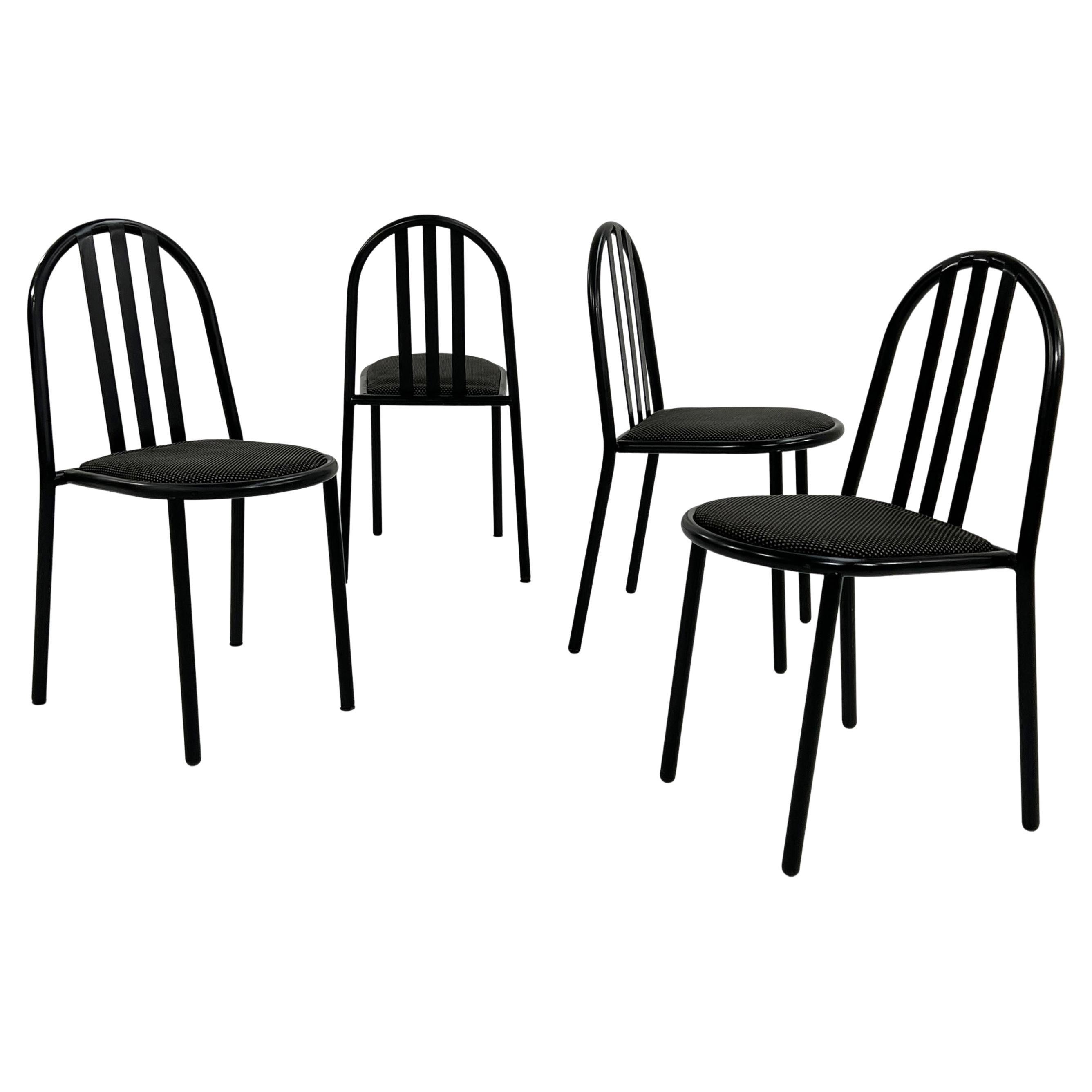 Set of 4 N. 222 Fabric Chairs by Robert Mallet-Stevens for Pallucco, 1980s