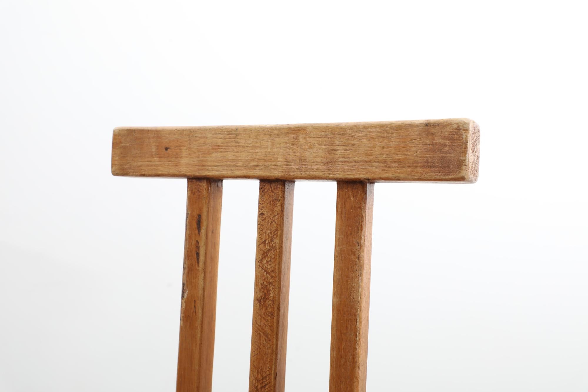Set of 4 Nakashima Inspired Brutalist Oak Dining Chairs at 1stDibs