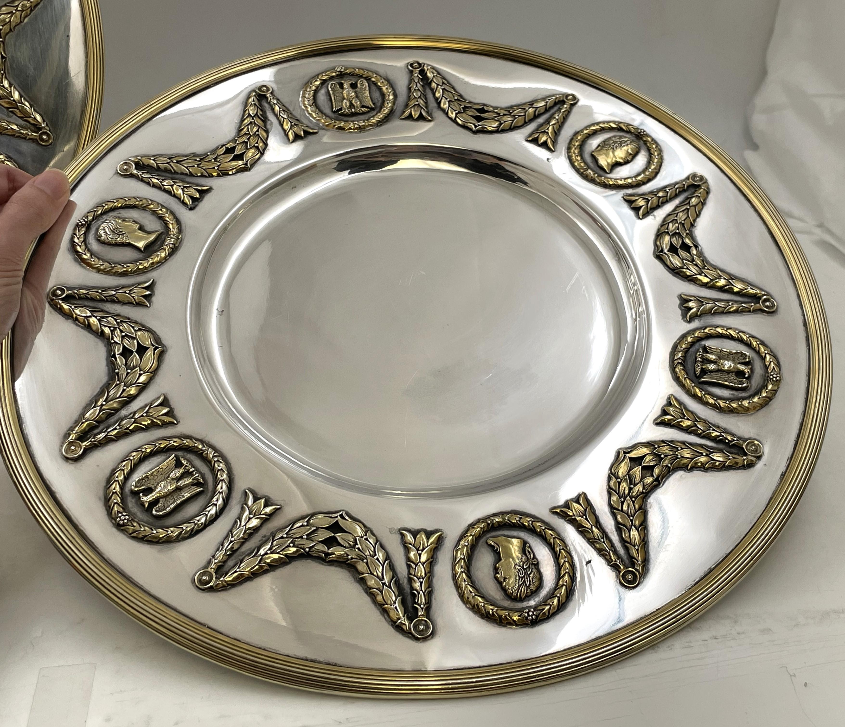 Européen Ensemble de 4 chargeurs en argent napoléonien de qualité musée, fin du 19ème siècle en vente