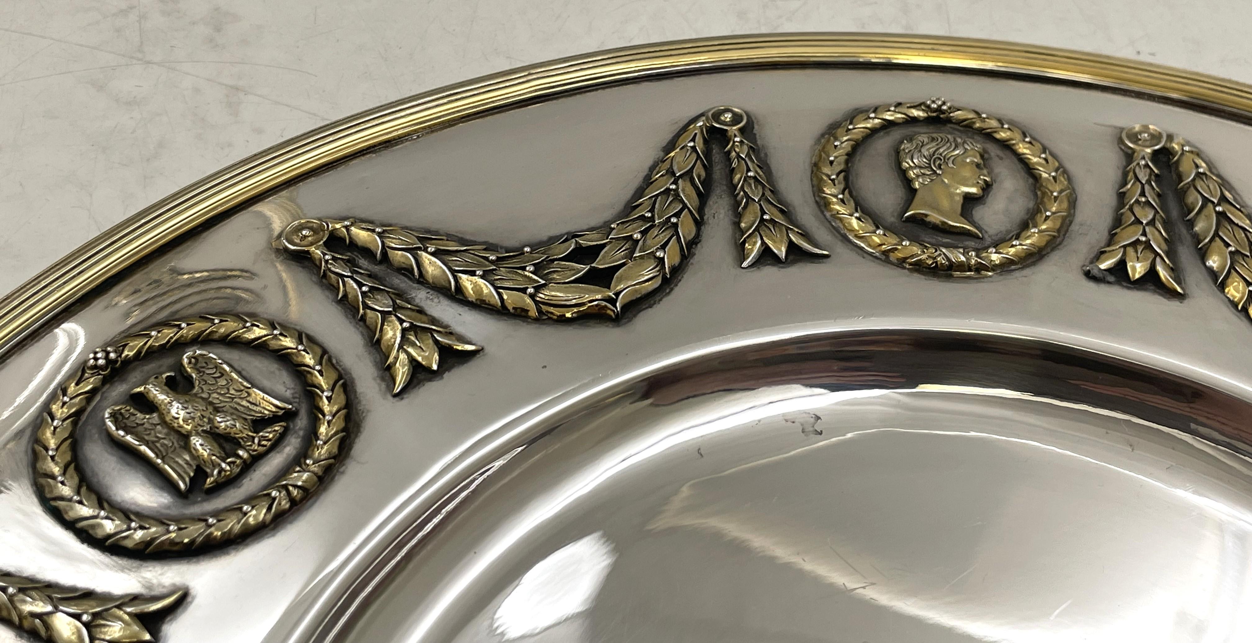 XIXe siècle Ensemble de 4 chargeurs en argent napoléonien de qualité musée, fin du 19ème siècle en vente