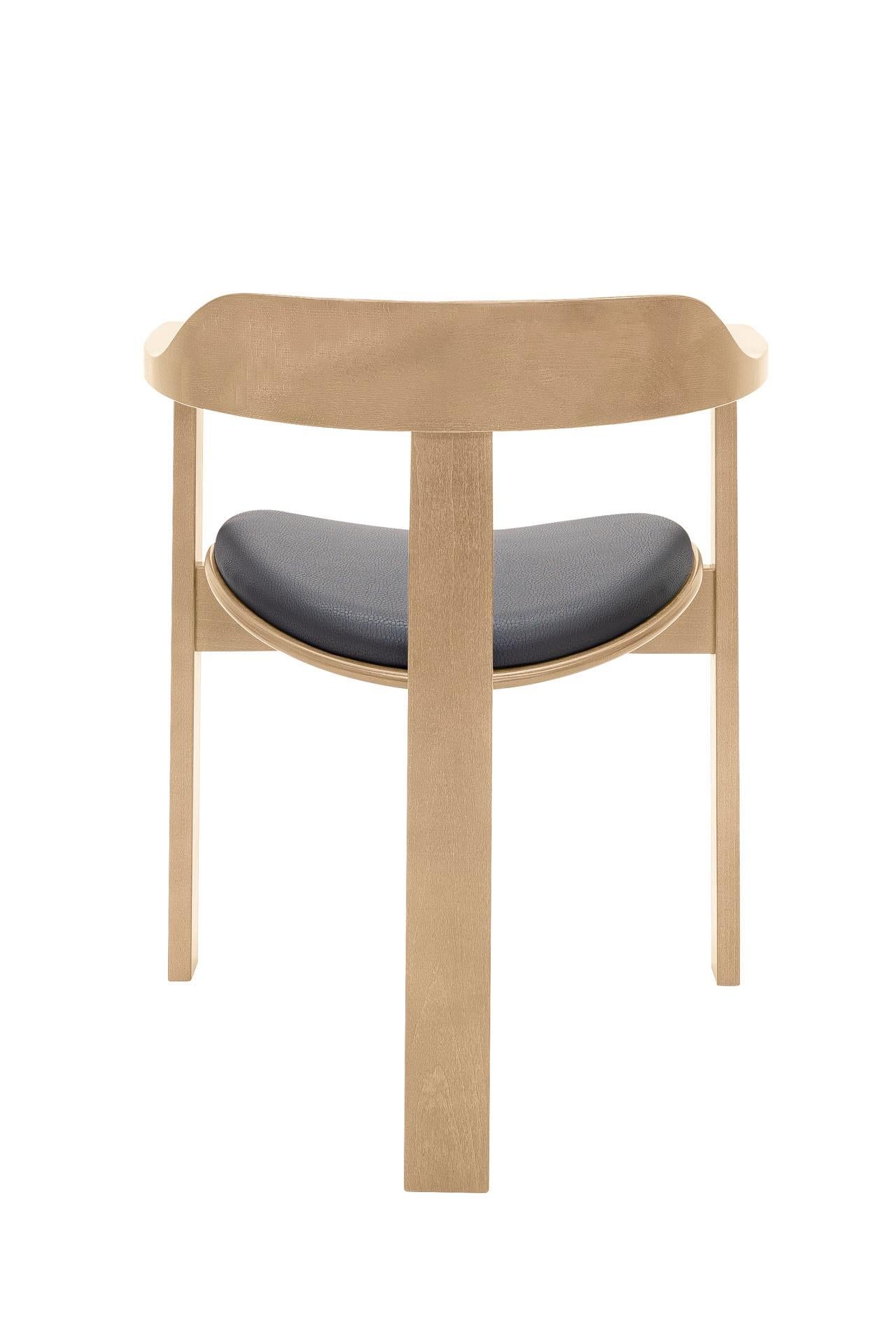 XXIe siècle et contemporain Ensemble de 4 fauteuils Haussmann naturels par Robert & Trix Haussmann, Design 1964 en vente