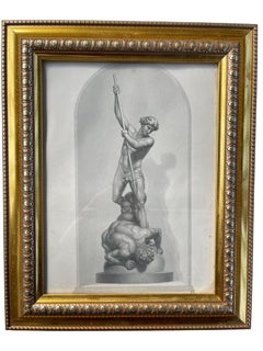 Set of 4 Neo classical greek god prints in gold frames