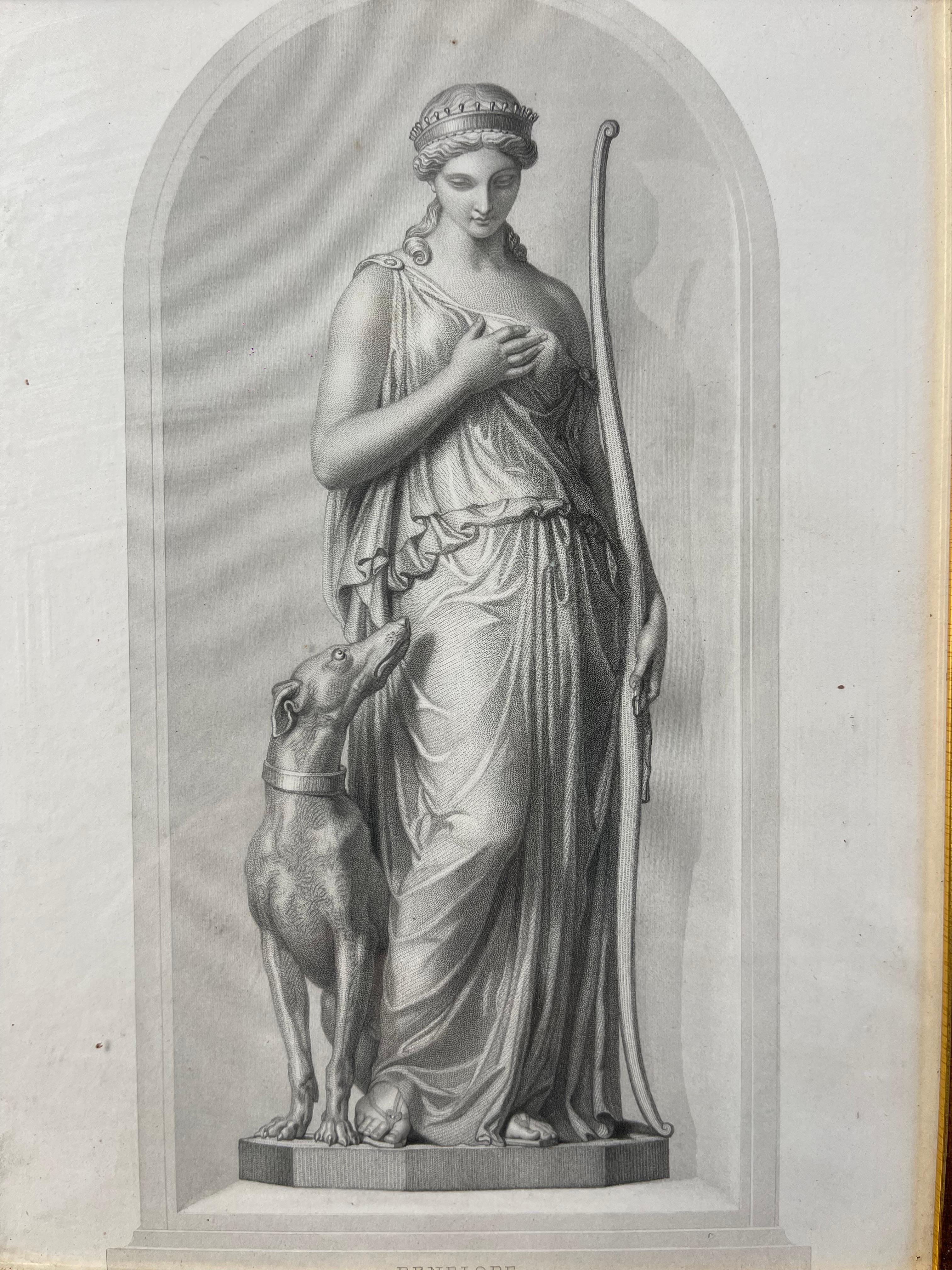 Carta Set di 4 stampe di divinità greche neo classiche in cornici dorate in vendita