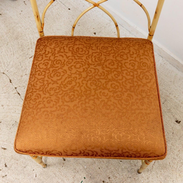 Set of 4 NeoGothic Style Faux Bamboo Chairs For Sale at 1stDibs