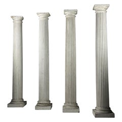 Set of 4 Neoclassical wooden columns 19th century