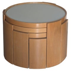 Juego de 4 mesas nido de Gianfranco Frattini para Cassina, 1970s