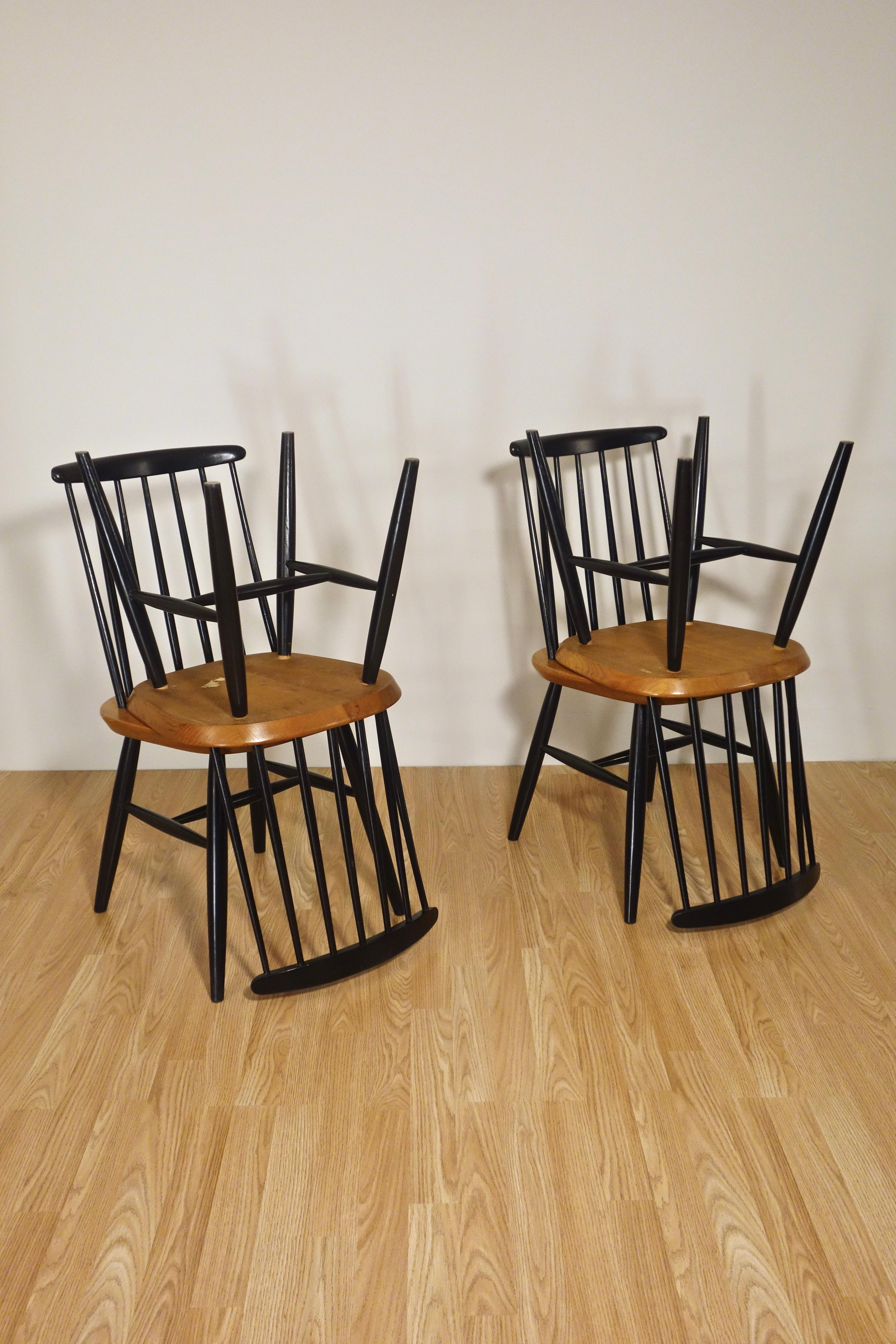 Suédois Ensemble de 4 chaisessto de Nassjo Stolefabrik, Suède, années 1960 en vente