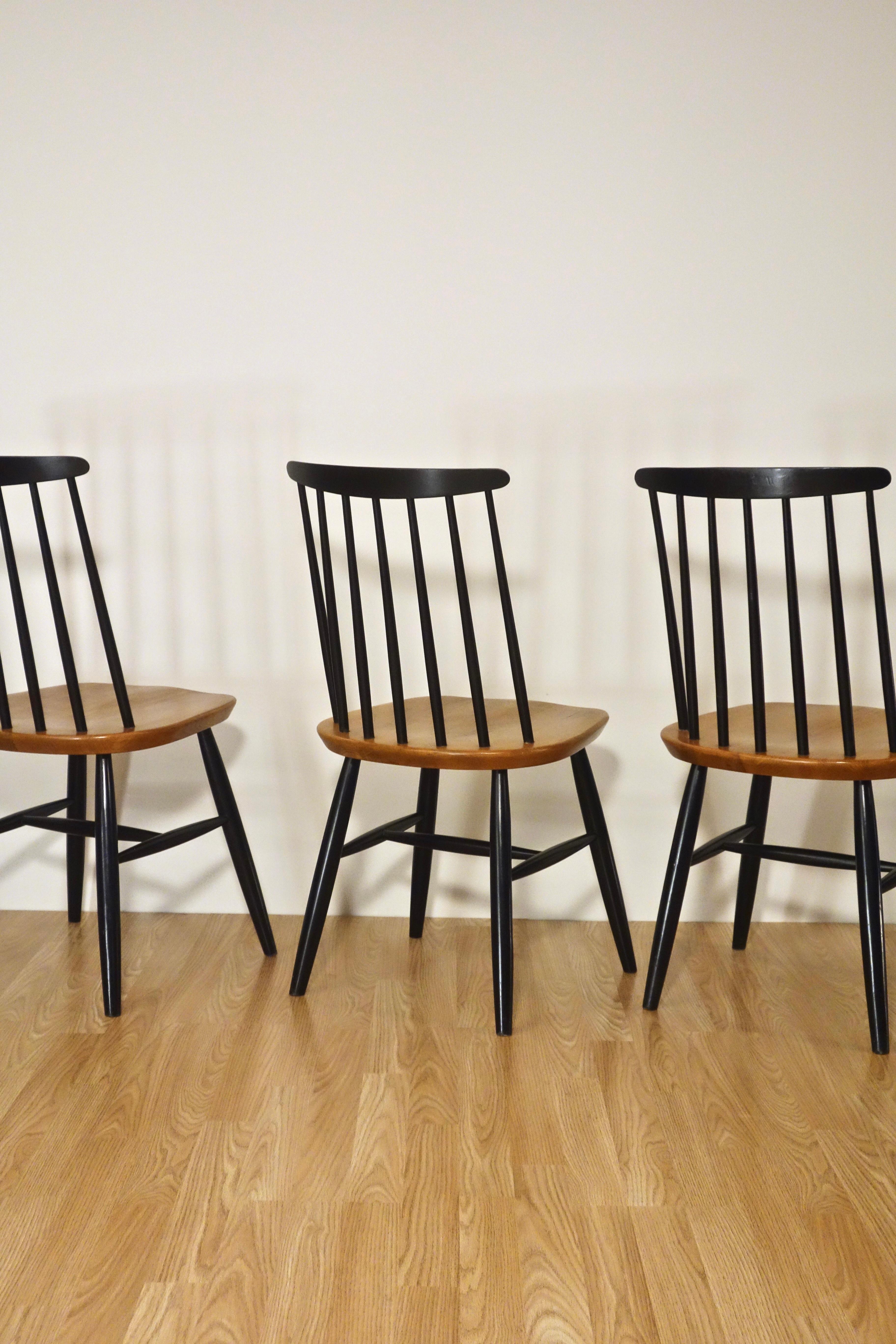 Laqué Ensemble de 4 chaisessto de Nassjo Stolefabrik, Suède, années 1960 en vente