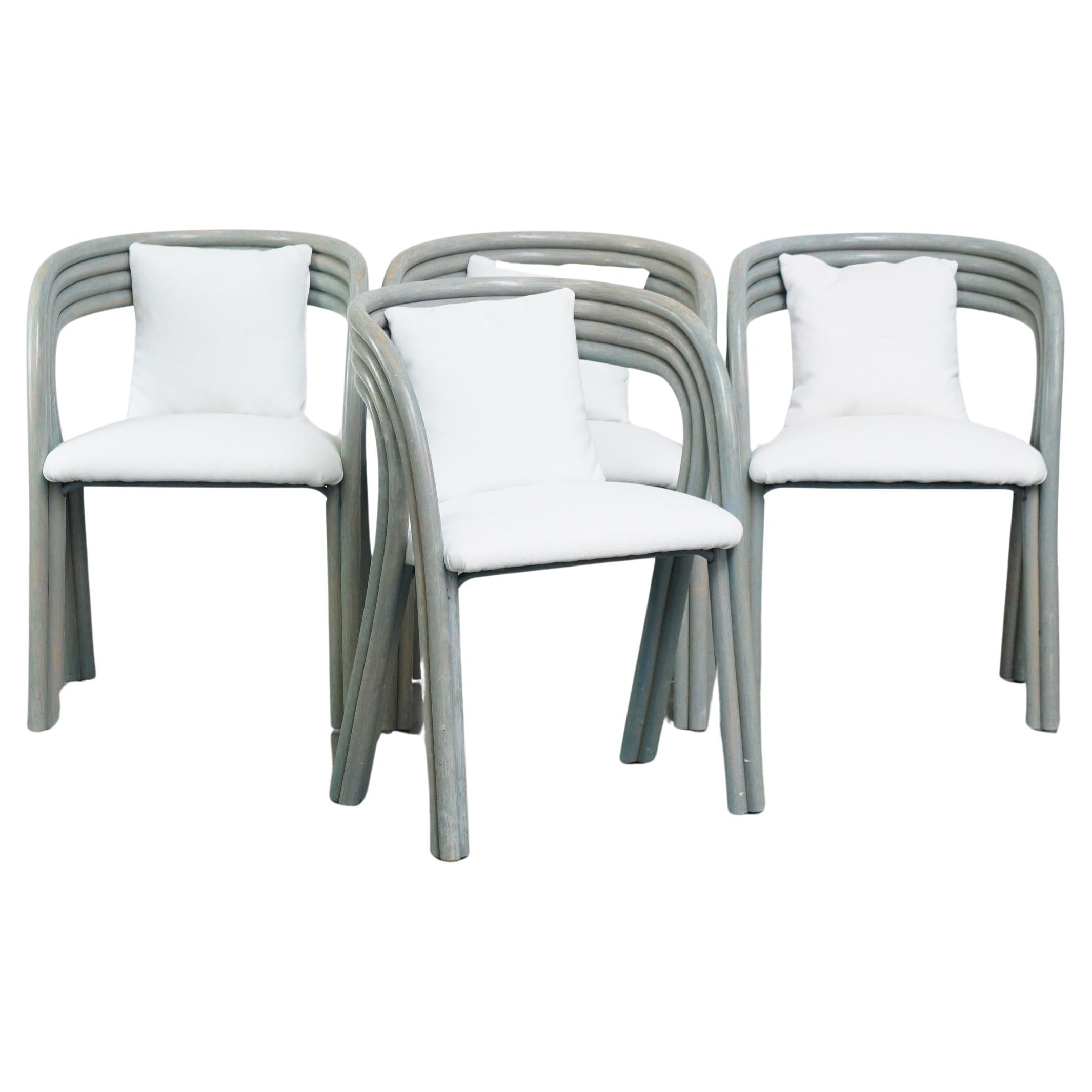Ensemble de 4 chaises de salle à manger vintage rembourrées des années 1970  par Axel Enthoven