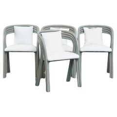 Ensemble de 4 chaises de salle à manger vintage rembourrées des années 1970  par Axel Enthoven