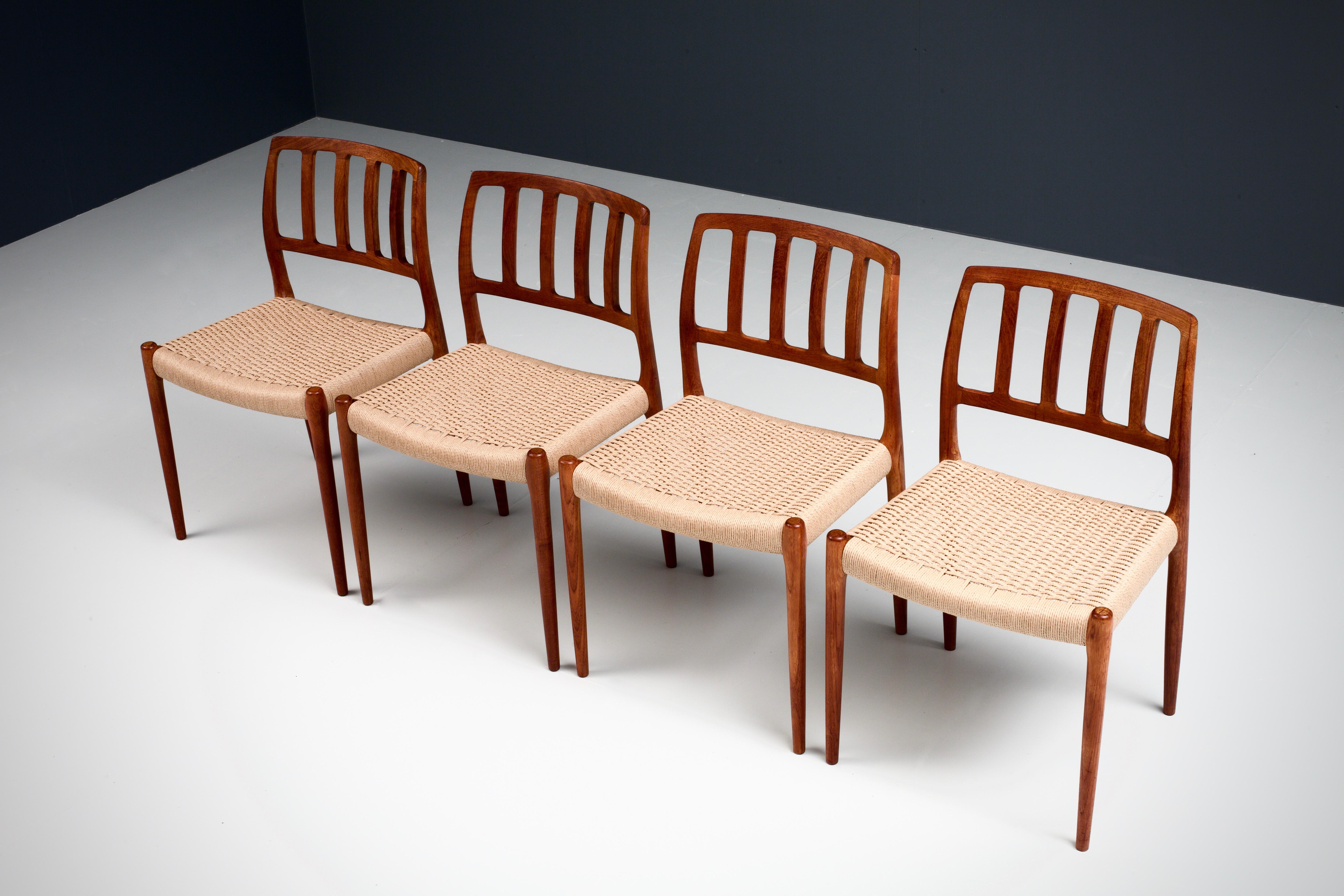 Danish Set of 4 Newly Upholstered Dining Chairs by Niels Otto Møller, Denmark, 1960s For Sale