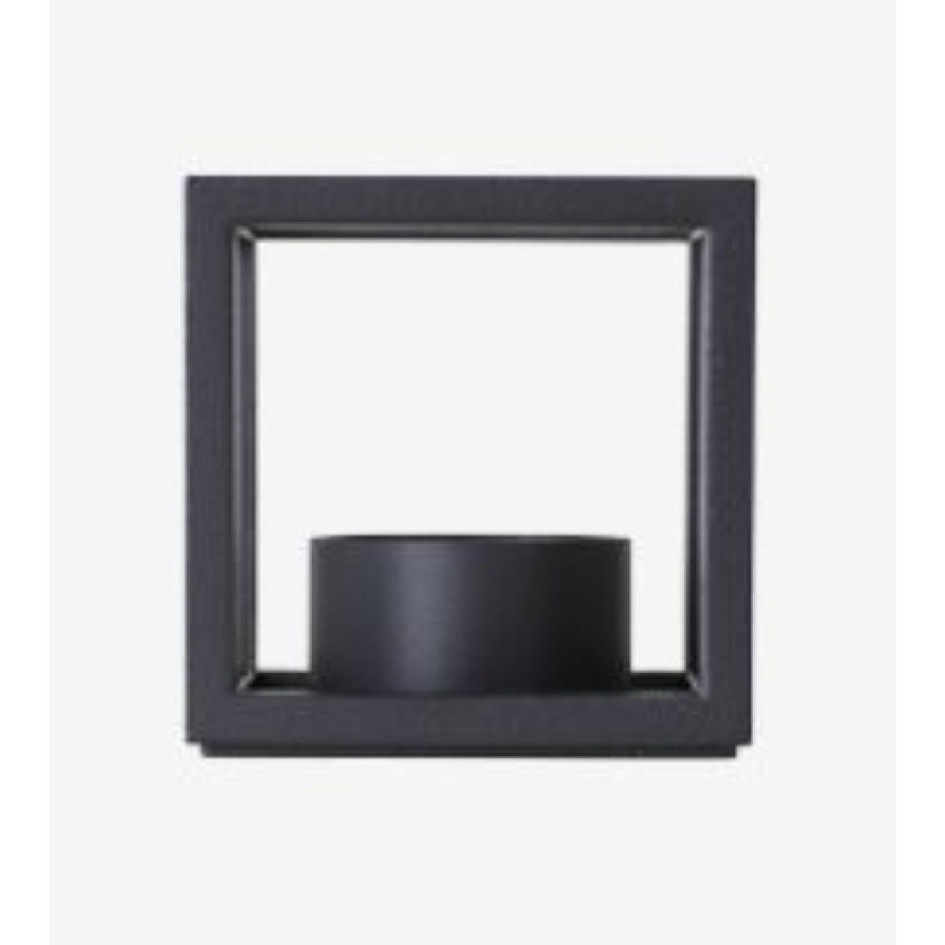 Altro Set di 4 portacandele Kubus T nichelato by Lassen in vendita