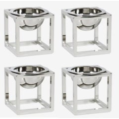 Set di 4 mini ciotole Kubus nichelate di By Lassen