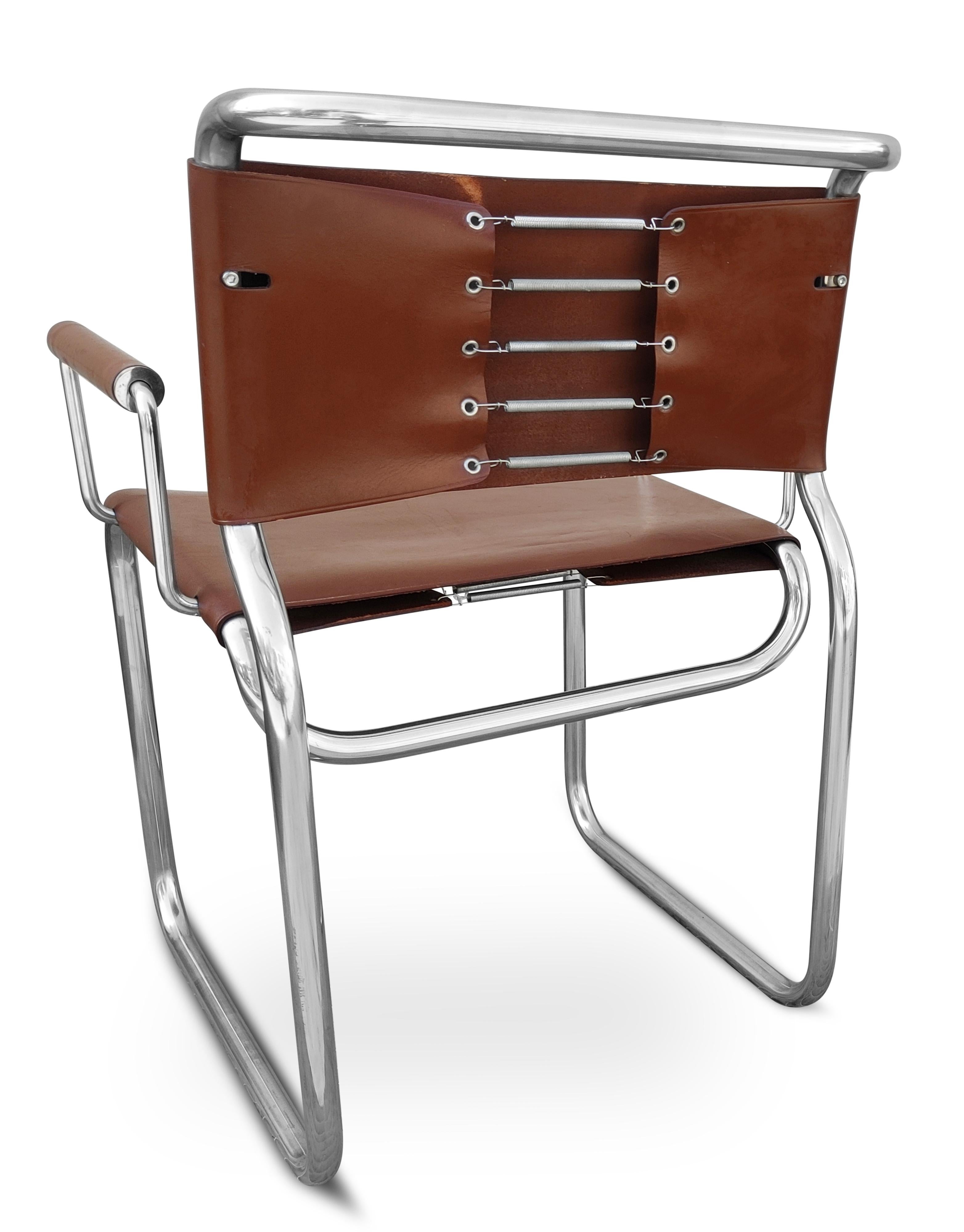 Nicos Zographos ensemble de 4 fauteuils de salle à manger rares en acier inoxydable et cuir en vente 2