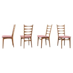 Set of 4 Niels Koefoed Style Ladder Back Dining Chairs